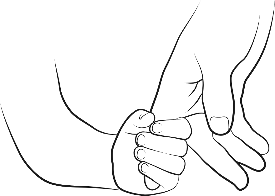 Two hands together representing parenting counselling